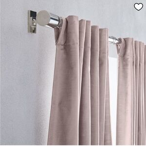West Elm Luster Velvet Blackout Curtain in Dusty Blush 48x96